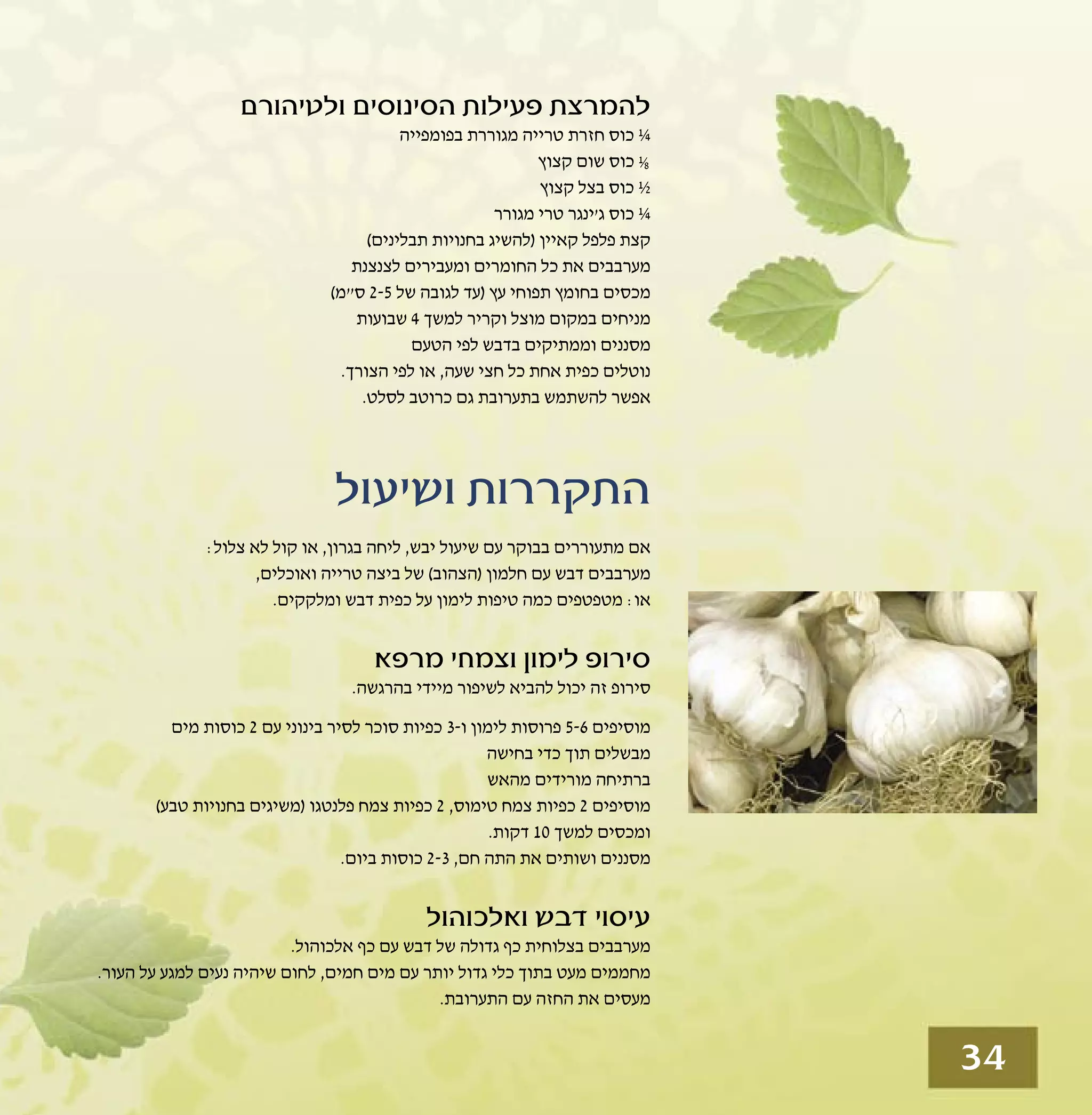 טיפולים טבעיים לשפעת