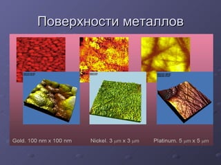 Поверхности металлов 