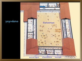 γυμνάσιο Παλαίστρα κονιστήριο ελαιοθέσιο λουτρά 