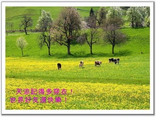 天涼記得多穿衣！ 世界好友週快樂！   