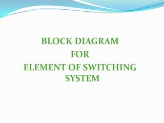 Element of switching system | PPTX