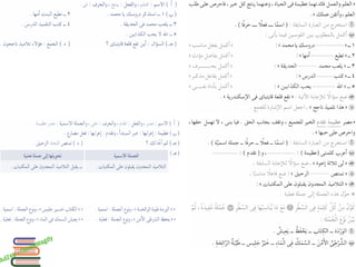 المراجعة العامة فى القواعد النحوية بالإجابات للصف الرابع الابتدائى للترم الثانى