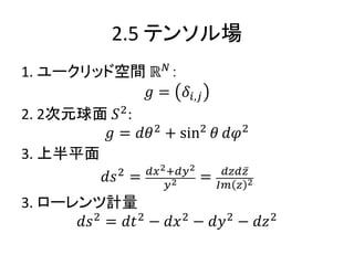 2.5 ƥ󥽥
1. `åɿg ? ?

? = ??,?
2. 2Ԫ ?2
:
? = ??2
+ sin2
? ??2
3. ϰƽ
??2
= ??2+??2
?2 = ??? ?
?? ? 2
3. `Ӌ
??2
= ??2
? ??2
? ??2
? ??2
 