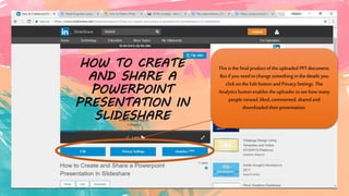 Powerpoint Screenshare How to Create and Share a Powerpoint Presentation in Slideshare | PPTX