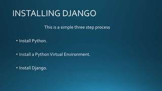 DJANGO EASY INSTALLATION GUIDE | PPT