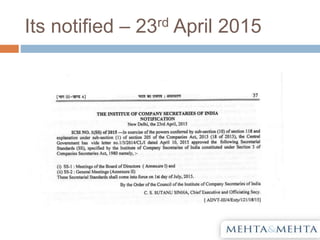 Its notified – 23rd April 2015
 