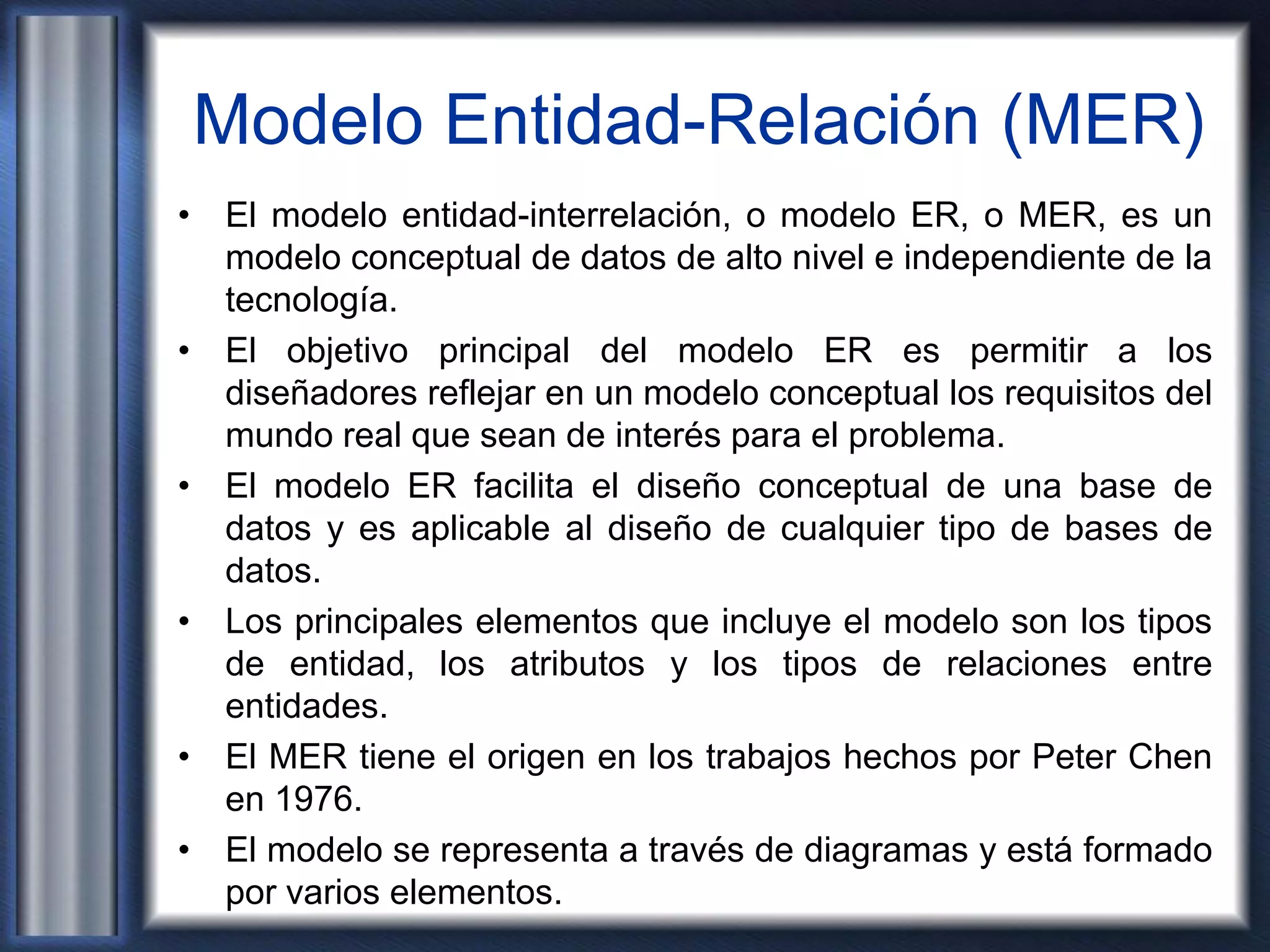 Clase 2 Modelo Entidad-Relacion (MER) | PDF