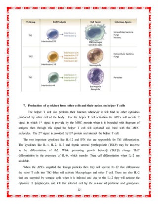 interaction of T cells and cytokines of T cell | DOCX