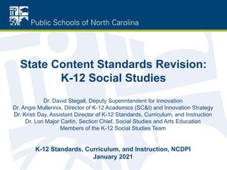 Social studies standards presentation | PPT