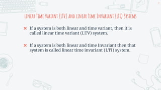 signals and systems | PPTX