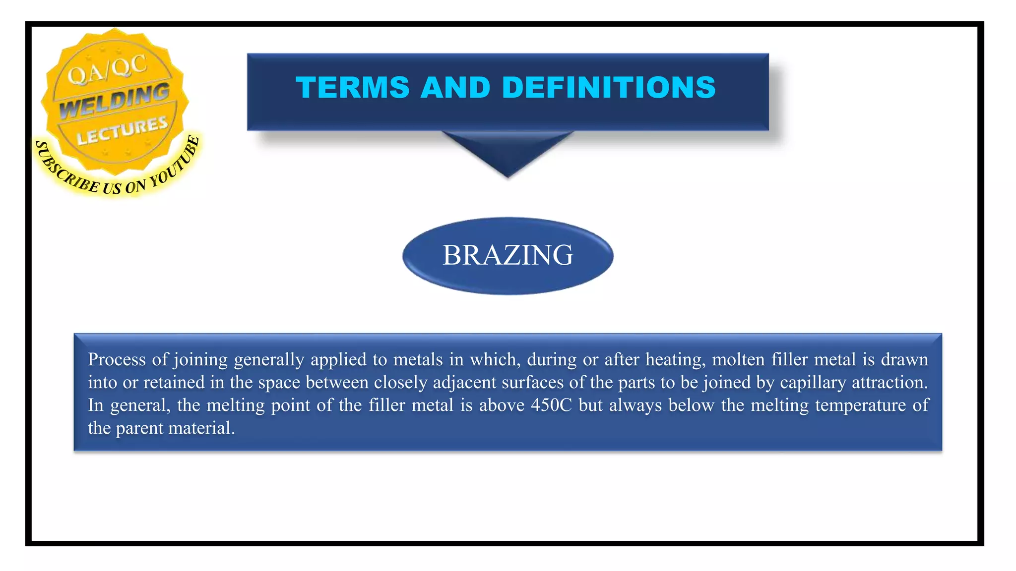 Welding | Brazing | Braze Welding | Types of welding Joints | PPTX