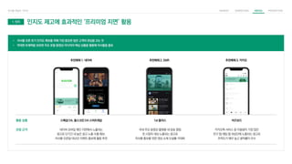 1. 인지 인지도 제고에 효과적인 ‘프리미엄 지면’ 활용
추천매체 1. 네이버 추천매체 2. SMR 추천매체 3. 카카오
스페셜 DA, 풀스크린 DA 스마트채널 1st 플러스 비즈보드
활용 상품
선정 근거 네이버 모바일 메인 지면에서 노출되는
광고로 단기간 내 높은 광고 노출 수를 확보,
자사몰 오픈일·대규모 이벤트 홍보에 활용 추천
국내 주요 동영상 플랫폼 내 방송 클립
첫 시청자 대상 노출되는 광고로
자사몰 홍보를 위한 영상 소재 도달률 극대화
카카오톡 서비스 중 이용량이 가장 많은
친구 탭·채팅 탭 최상단에 노출되는 광고로
주목도가 매우 높고 클릭률이 우수
• 자사몰 오픈 초기 인지도 확보를 위해 가장 중요한 일은 고객의 관심을 끄는 것
• 막대한 트래픽을 보유한 주요 포털·동영상 미디어의 핵심 상품을 활용해 자사몰을 홍보
 