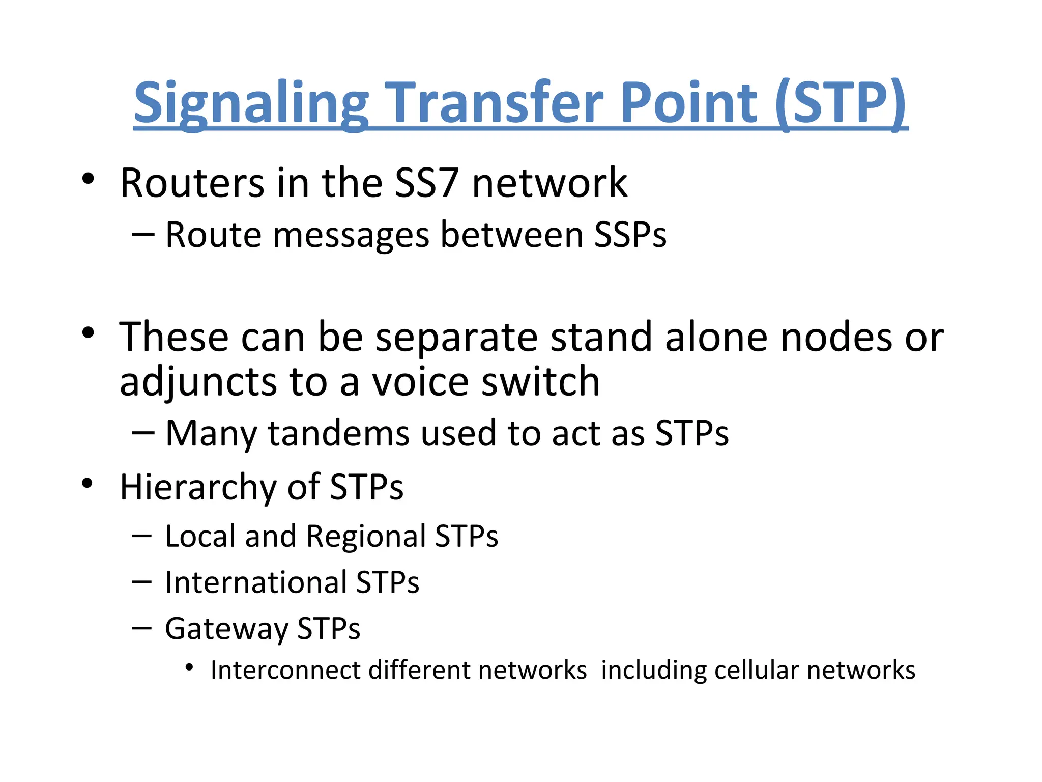 SS7 signalling system for Telecommunication Engineering | PDF ...