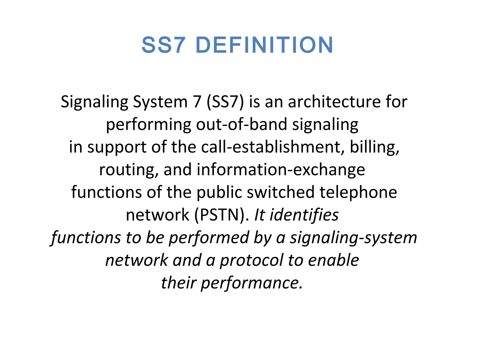SS7 signalling system for Telecommunication Engineering | PDF ...