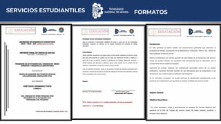SERVICIOS ESTUDIANTILES FORMATOS
 