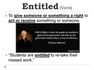 Entitled Example Citizenship and Education Social Studies Vocabulary Cards | PPTX