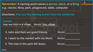 Grade 2: Naming Words