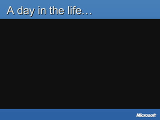 A day in the life… 