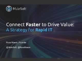 Connect Faster to Drive Value: 
A Strategy for Rapid IT 
Ross Mason, Founder 
@MuleSoft, @RossMason 
l All contents Copyright © 2014, MuleSoft Inc. 
 