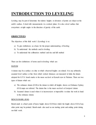 Level Book Format Site surveying report 1 | DOCX