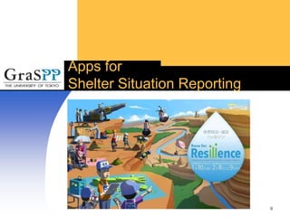Apps for
Shelter Situation Reporting

0

 