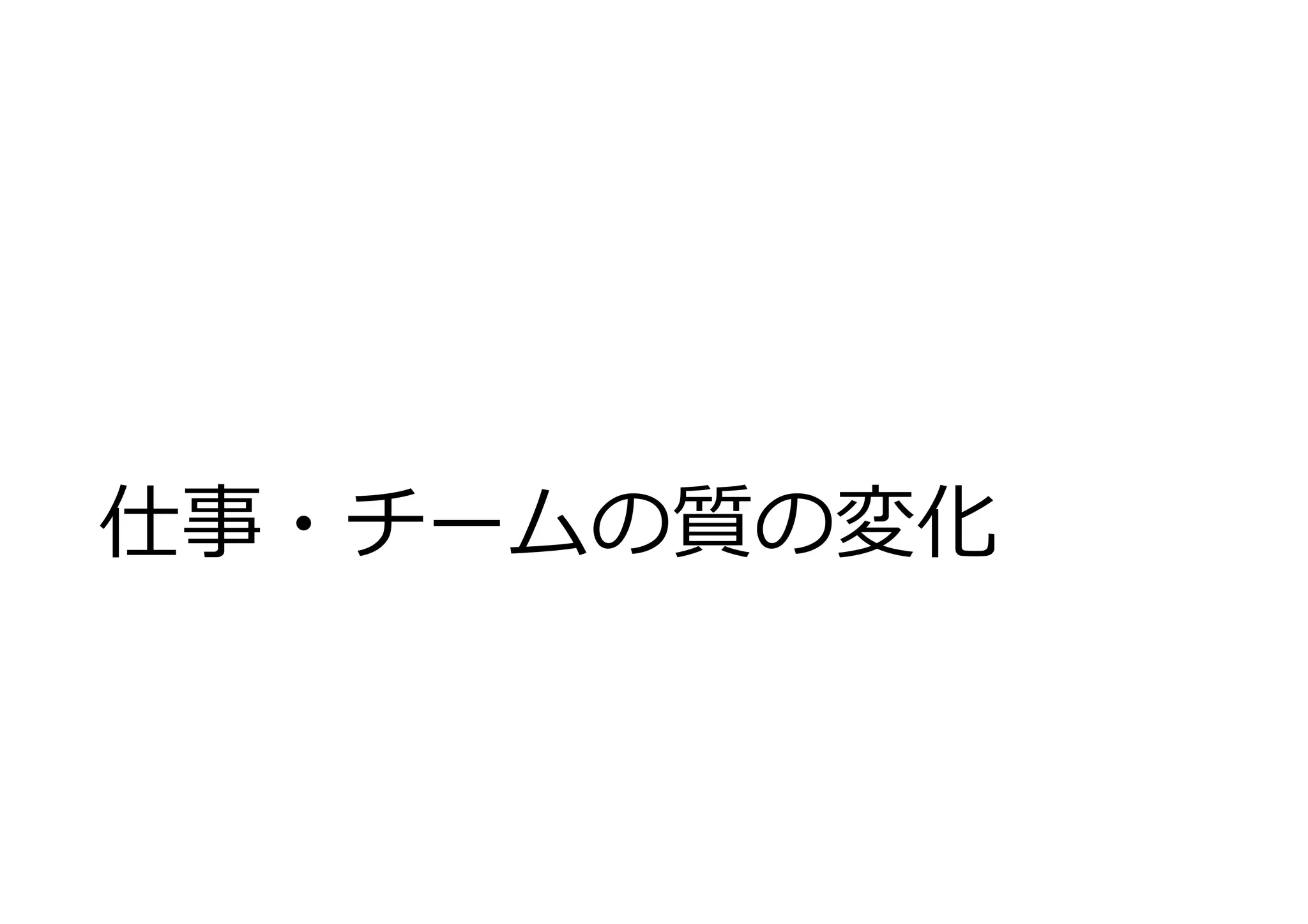 仕事・チームの質の変化
 