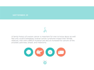 t
w
eet th
is
SEPTEMBER 23
A family history of ovarian cancer is important for men to know about as well.
Not only could a...