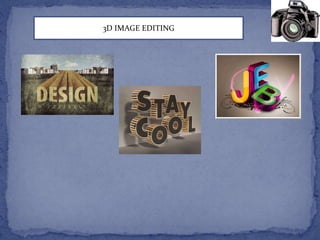 3D IMAGE EDITING 
 