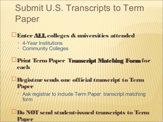 Provides custom term paper writing