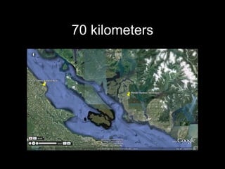 70 kilometers 
 
