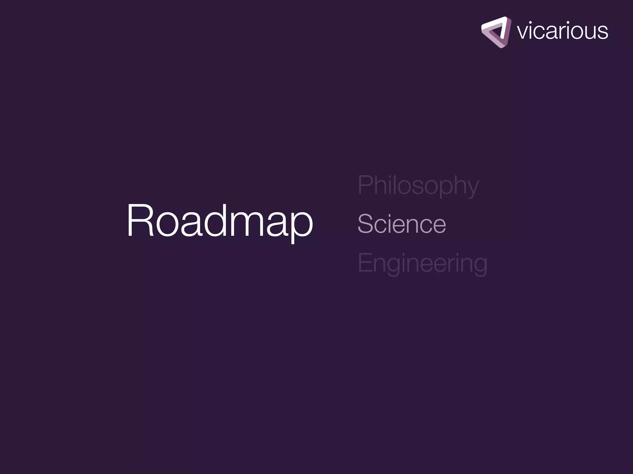 Philosophy
Roadmap   Science
          Engineering
 