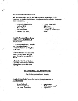 Ss 11 prov exam prep