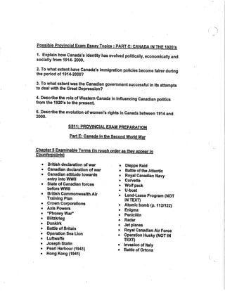 Ss 11 prov exam prep