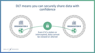 Dr Hannah Rudman
DLT means you can securely share data with
confidence
Even if it’s stolen or
intercepted, data cannot
be viewed or altered
 