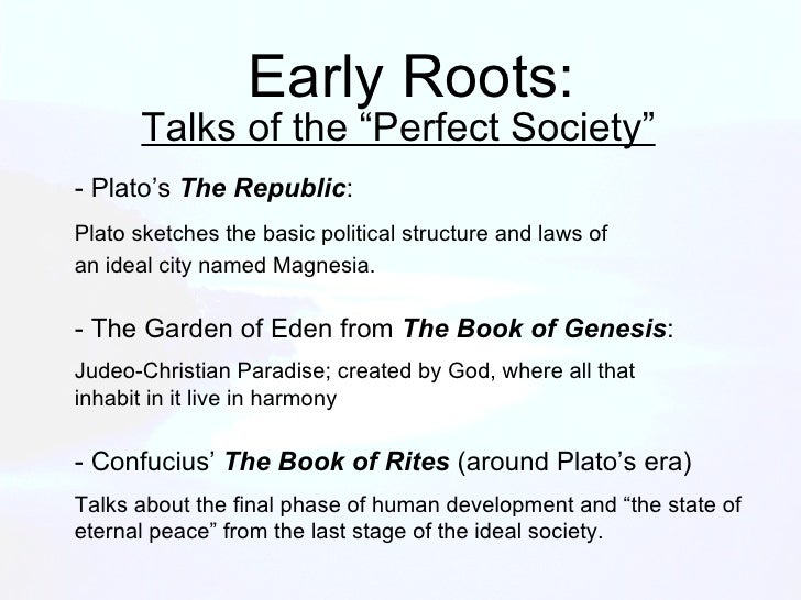 Platonic ideal society essay