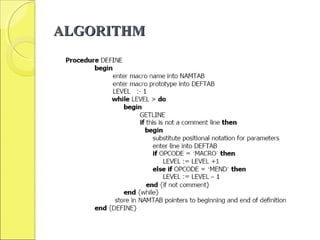 ALGORITHMALGORITHM
 