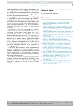 A case report of cervical ectopic pregnancy misdiagnosed as cervical ...