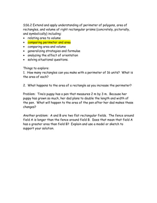 Area and Perimetre | PDF