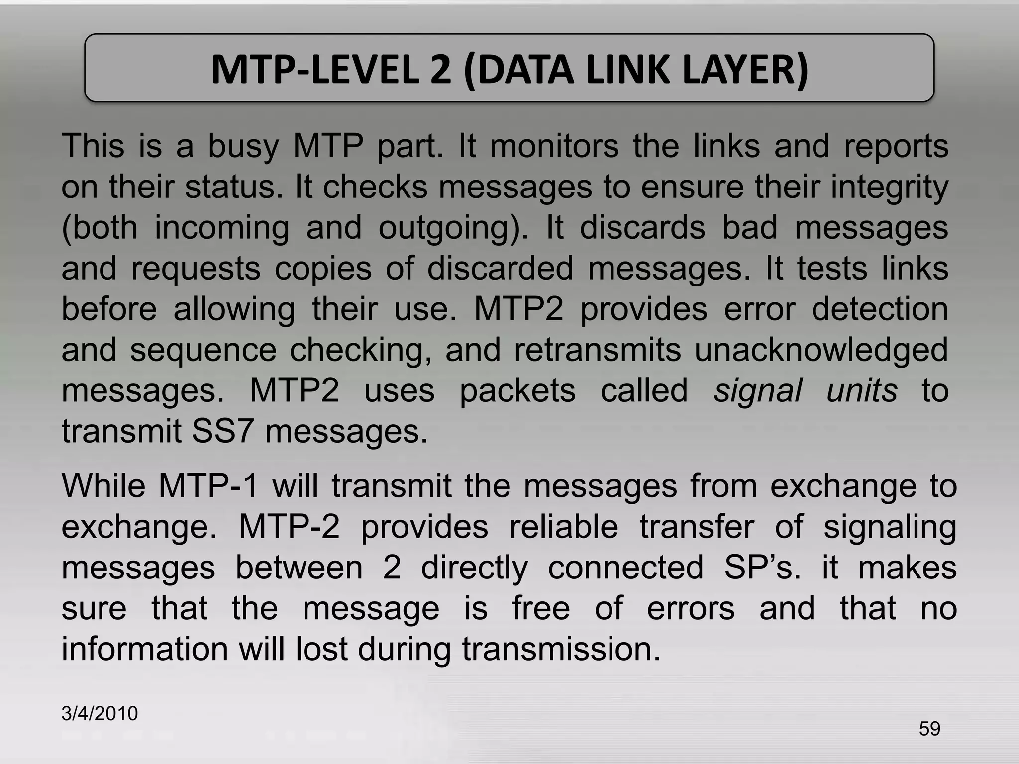 SCCP2)  User PartTCAP