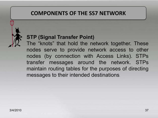 SS7 Network Technology | PPSX | Computer Networking | Computing