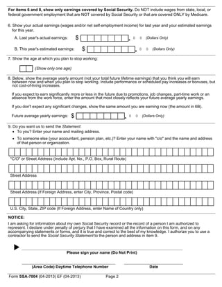Ssa 7004 | PDF