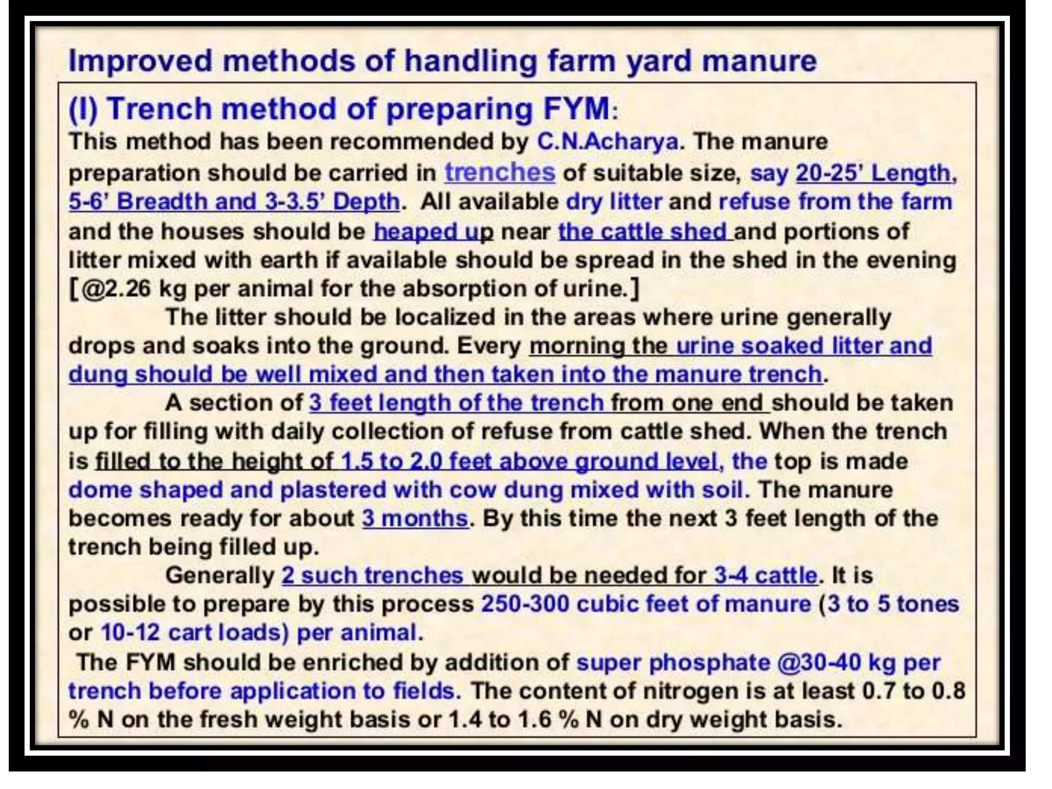 Ssac 353 lecture no. 7 9, classification of manures bulkey and concentrated, composting methods