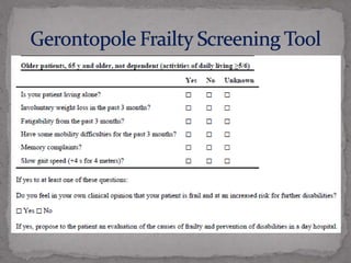 Advances in Frailty-understanding and management | PPTX