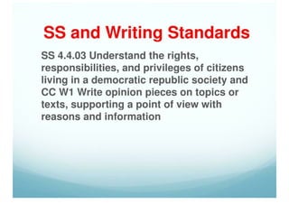 SS And Writing Standards