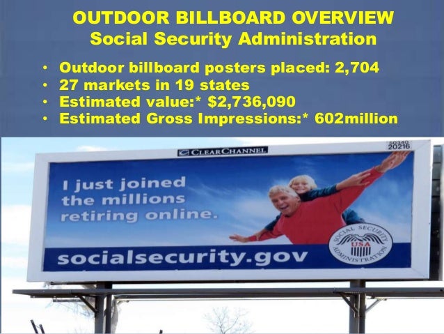 Social Security Outdoor Billboard Psa Campaign