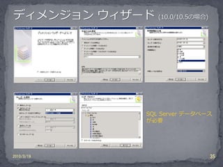 SQL Server データベース
            が必要




2010/3/19                   35
 
