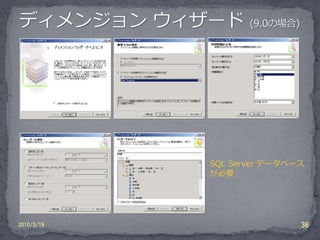 SQL Server データベース
            が必要




2010/3/19                   36
 