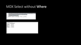MDX Select without Where
 