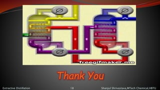 Thank You
Shanjul Shrivastava,MTech Chemical,HBTUExtractive Distillation 18
 