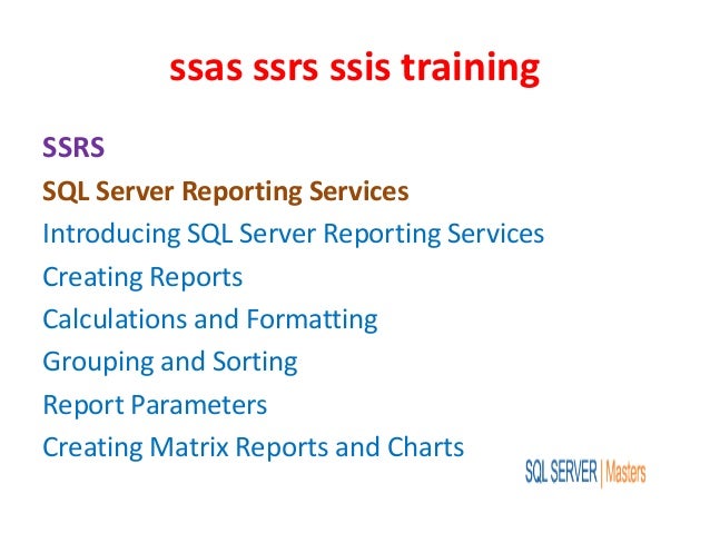 Ssas Ssrs Ssis Training Ssas Ssrs Ssis Training